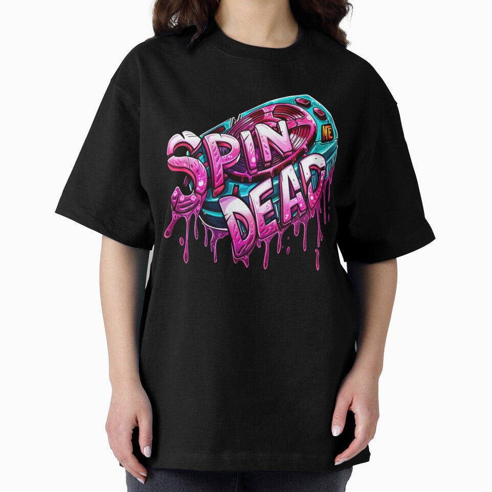 Spin Me Dead – Pastel Goth Drip Text Grunge by WeranovDesign