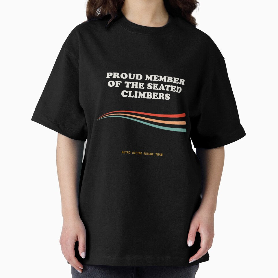 Proud Member Of The Seated Climbers Ironic Rock Climbing Retro by SlothcoreVibes
