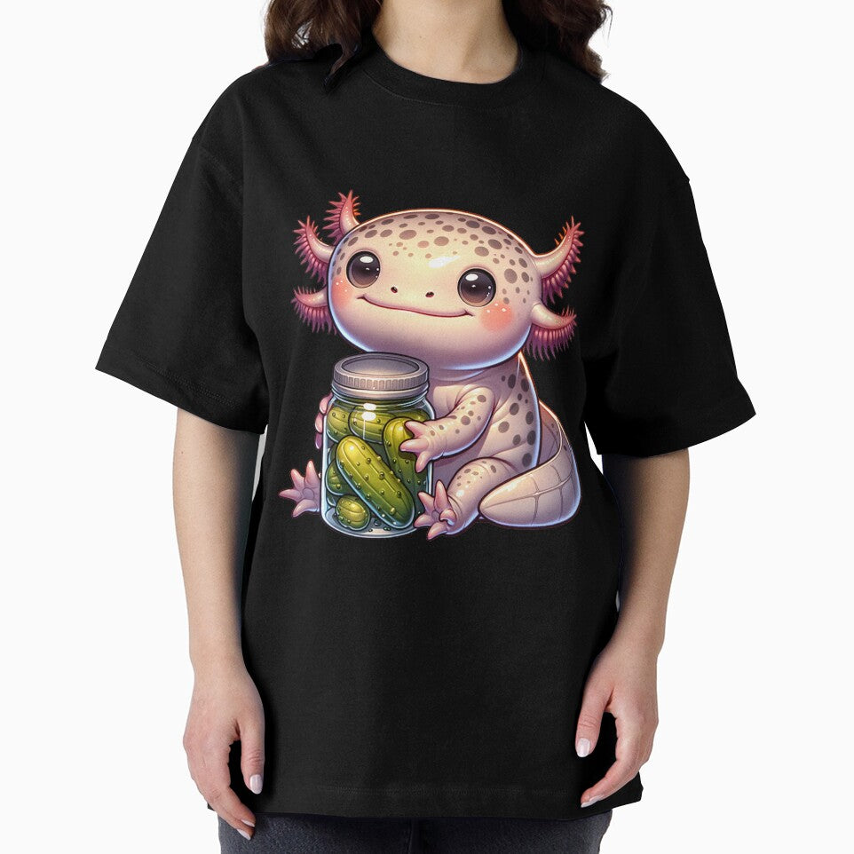 Cute Axolotl With Pickles. Funny Axolotl And Pickles Lover by ahmed2751989
