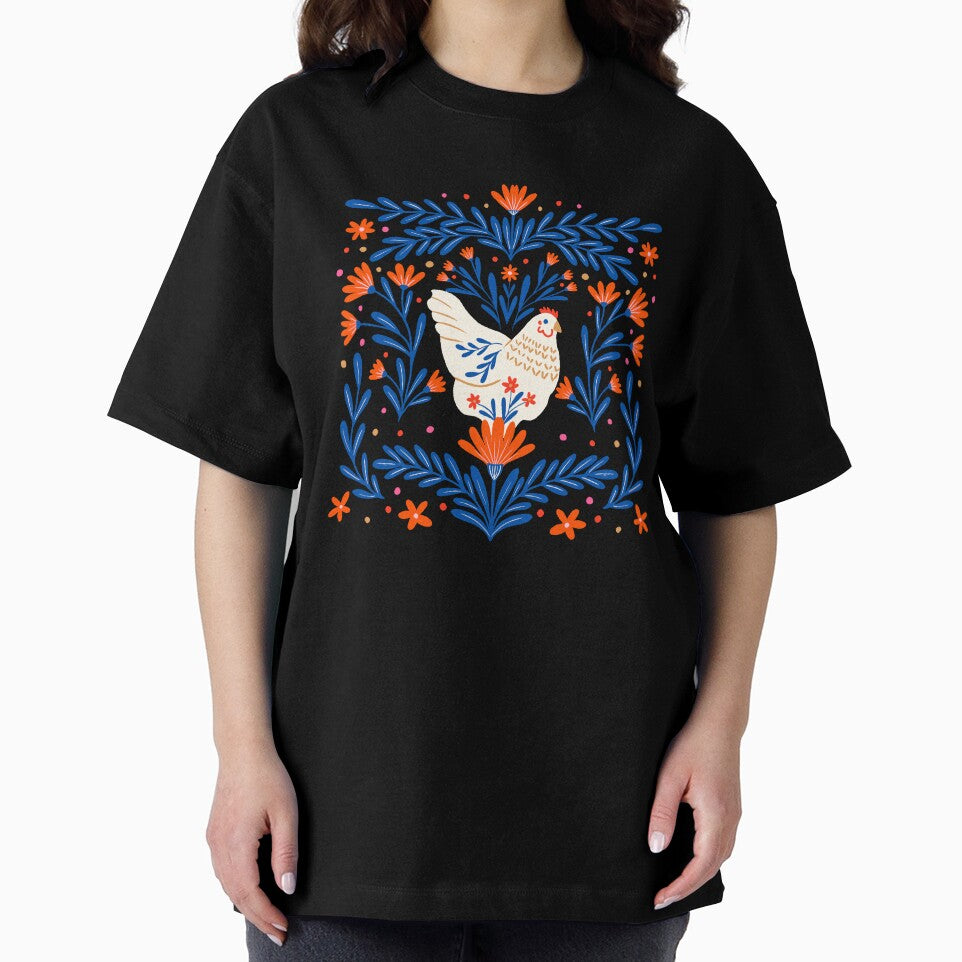 Blooming Chicken - blue and orange by wackapacka