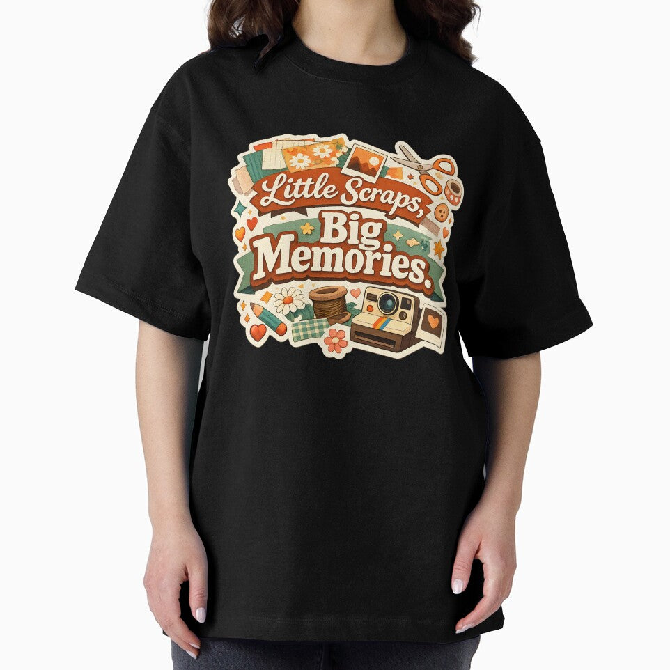 Little Scraps, Big Memories – Scrapbooking Vintage Craft Design by blankTeeShirt