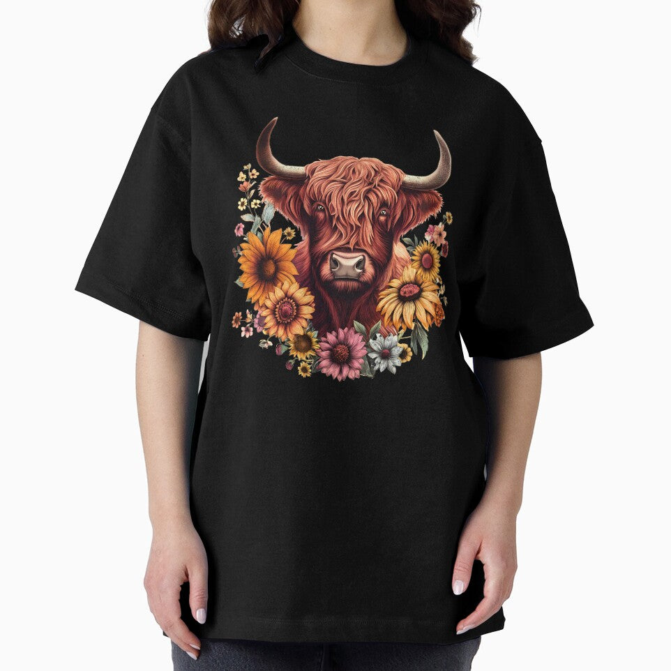 Scottish or irish fluffy  highland cattle cow animal head illustration by NBSStore