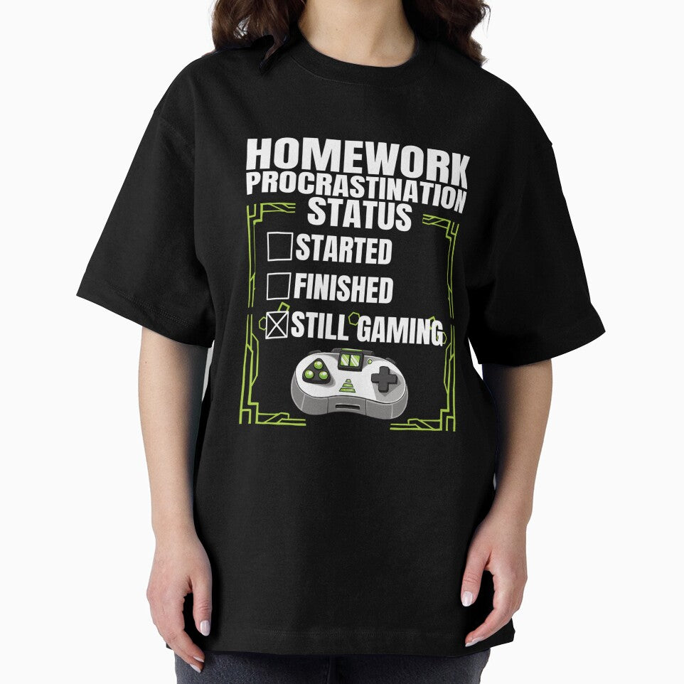 Homework Procrastination Status Gaming Funny Gamer Boy Teens by taaddison50
