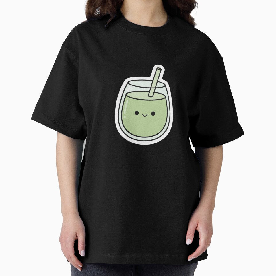 Emotional Support Matcha – Cute Kawaii Matcha Tea Illustration Sticker by MuseAI