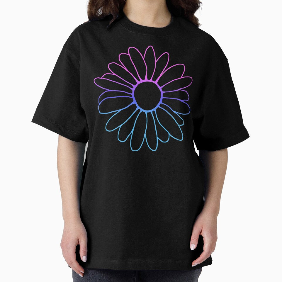 Blue Purple Flower Outline by Deborah Camp