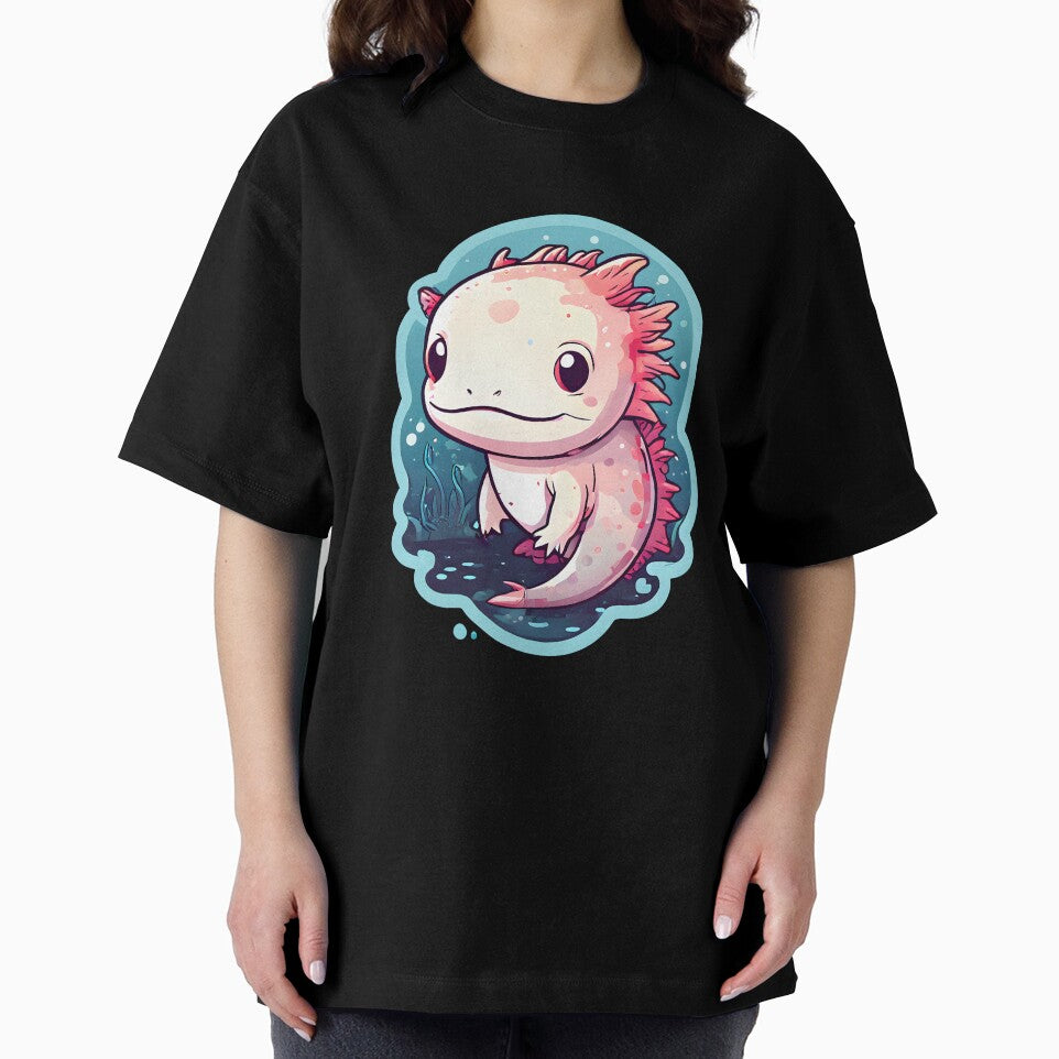 Pink Axolotl Baby by RetroPop23