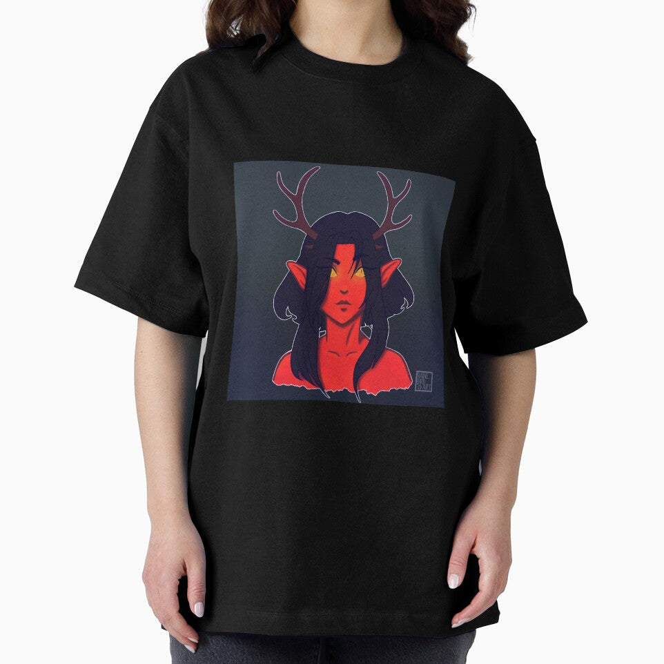 Red Tiefling Girl by RaineBird