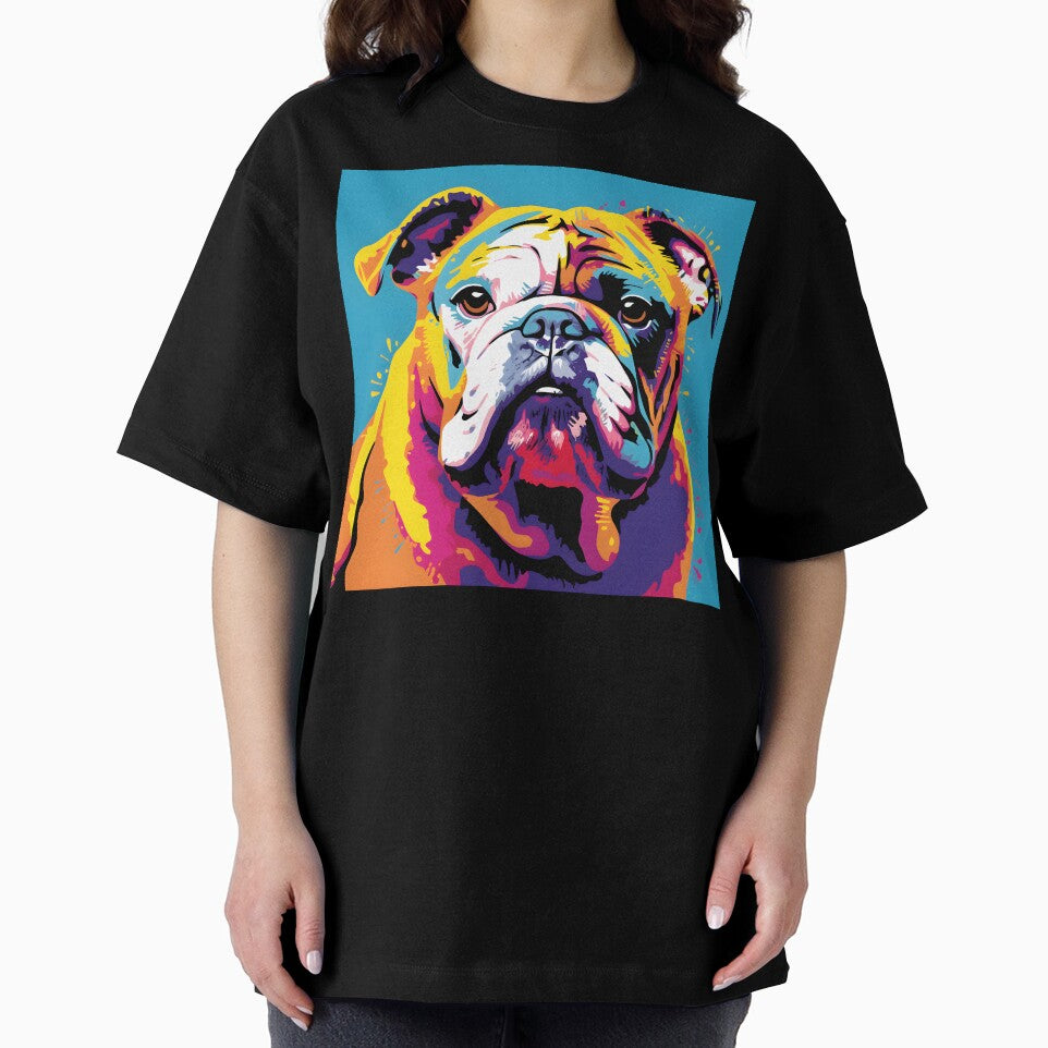 pop art digital print of bulldog by dcrc