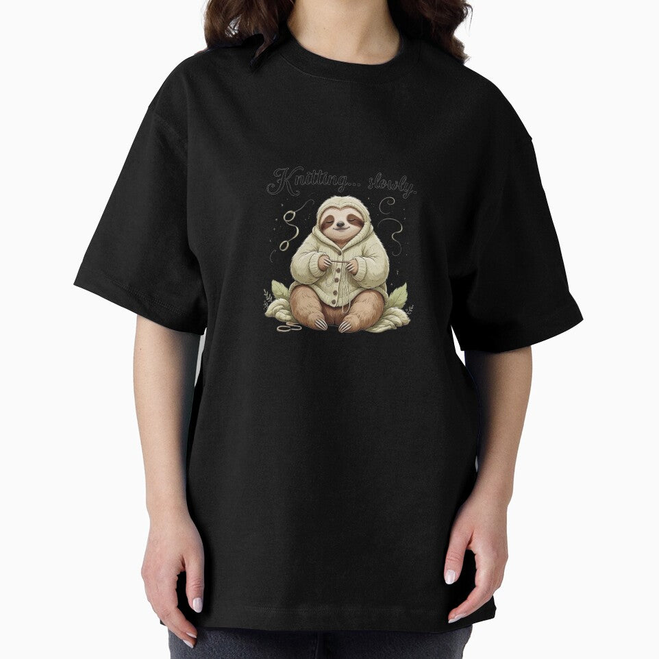 Knitting Slowly Funny Sloth Knitter Crochet Gift by AQUILAKREO