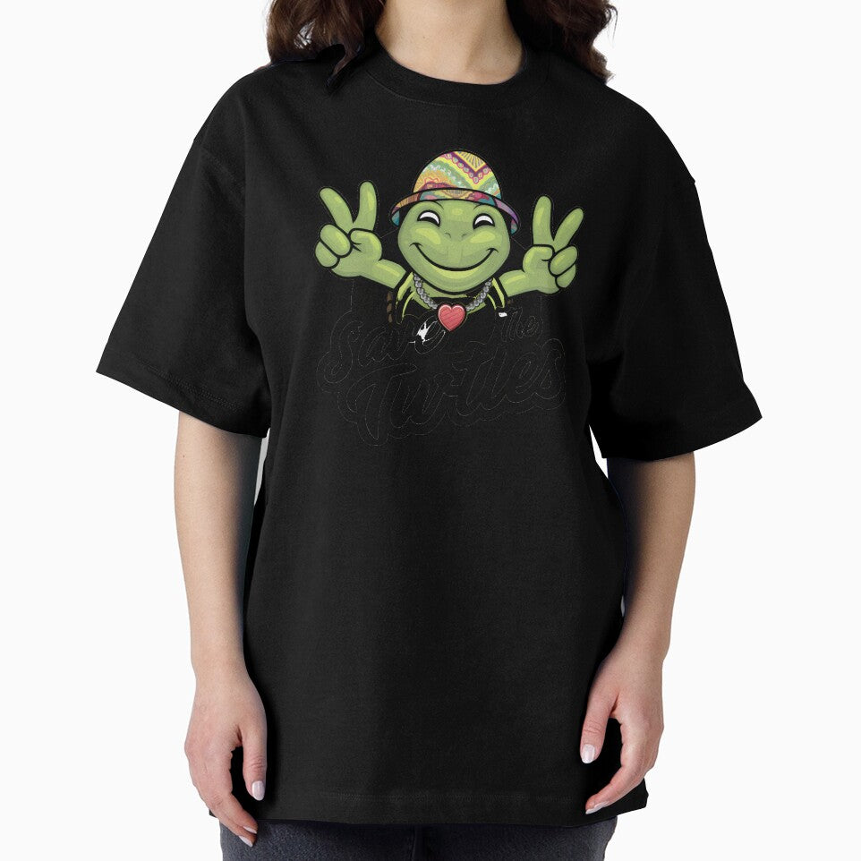 Hippie Turtle: Peace, Love, and Ocean Protection "Save the Turtles" by MillennialVibe