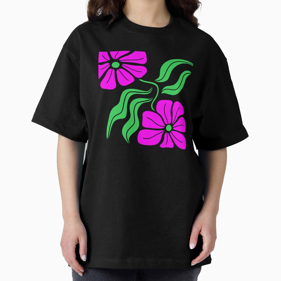 Pink And Green Floral Boho Design by Sartoris Art