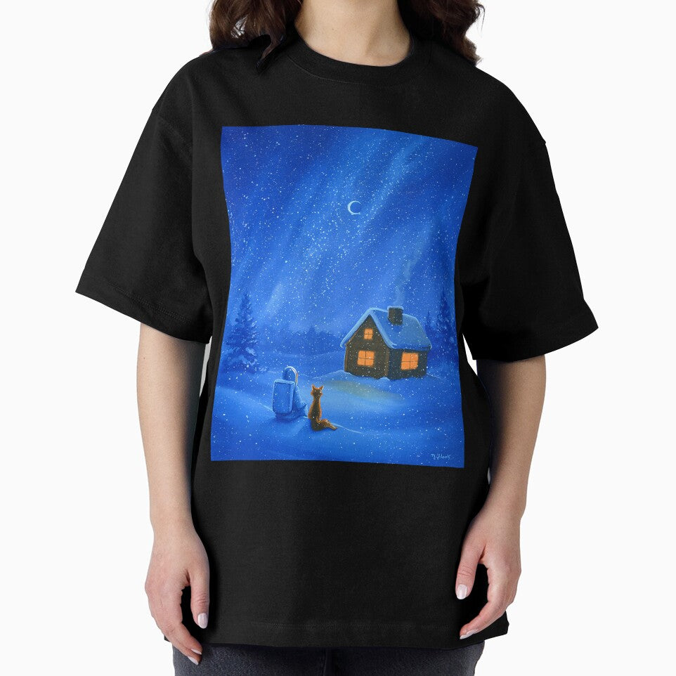Surreal Winter Cabin Dreamcore Art by cxjrusdkc4