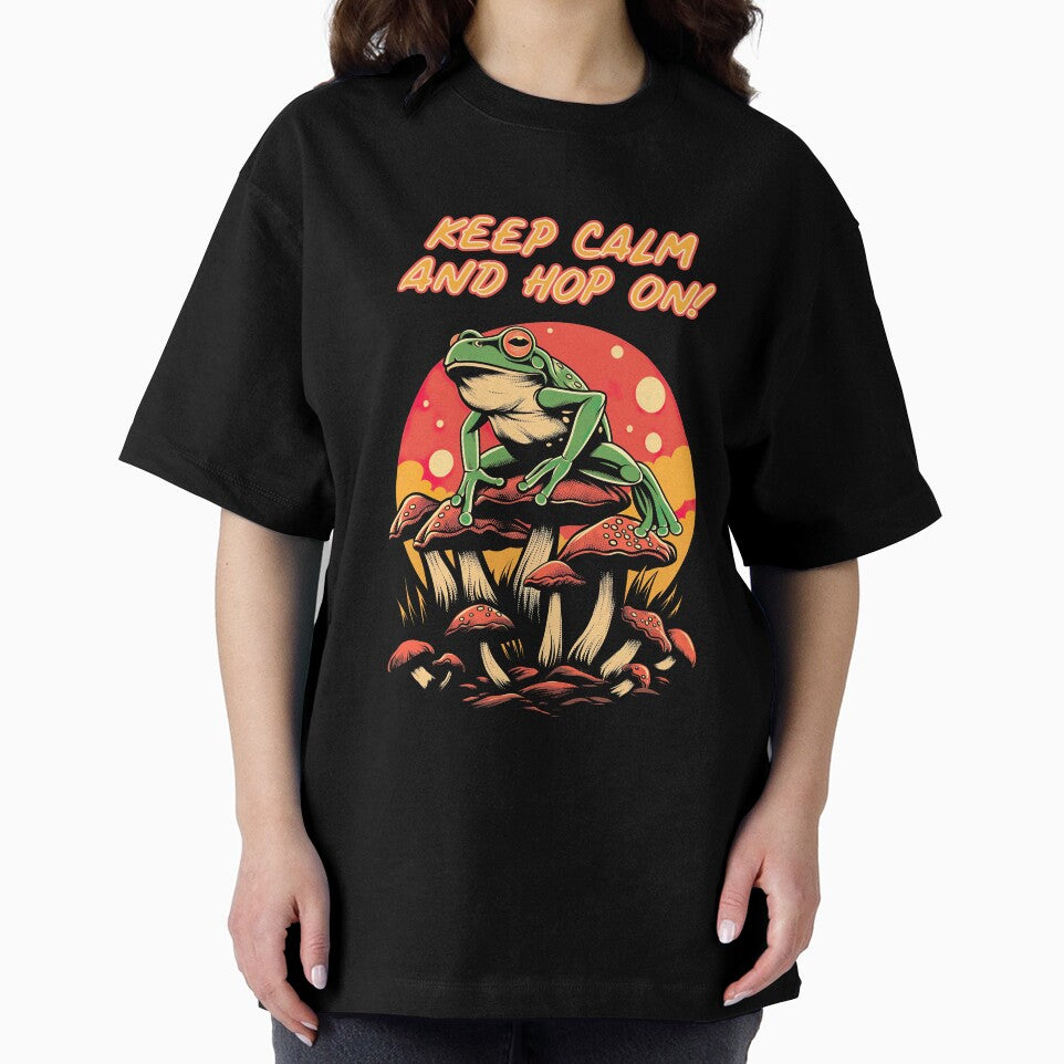 Keep Calm and Hop On Frog Mushroom Shirt by Tee-Destination