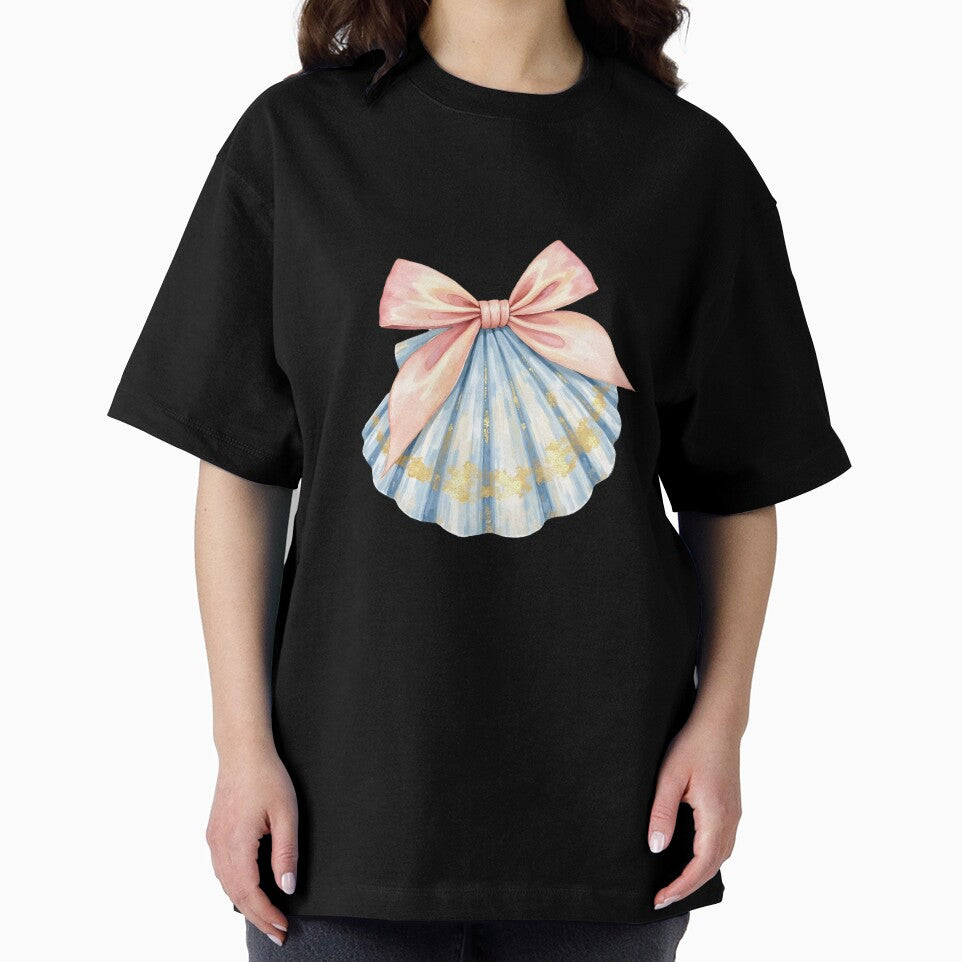 Coastal Coquette Seashell Bow Watercolor Style by Dreamsinpastel