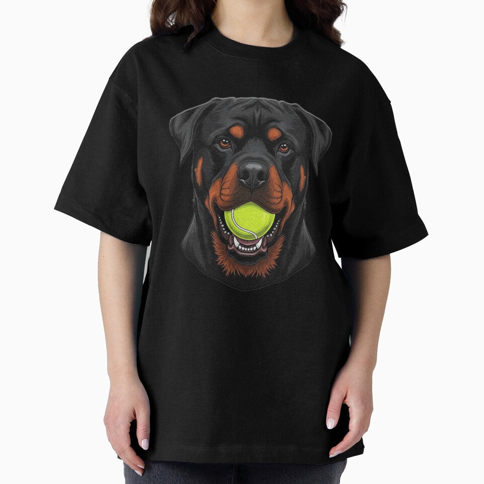 Rottweiler With Tennis Ball Cute Dog Lover by franktact
