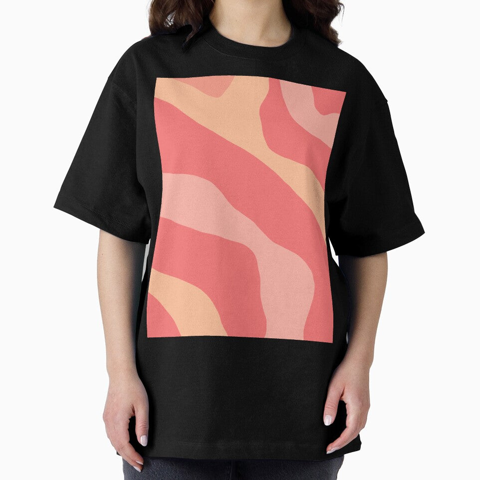 Peach Pink Pastel Abstract Organic Forms Retro Aesthetic Pattern by kierkegaard