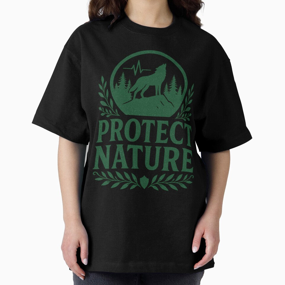 Protect Nature – Wolf in the Forest – Eco Illustration by MK-WOOD