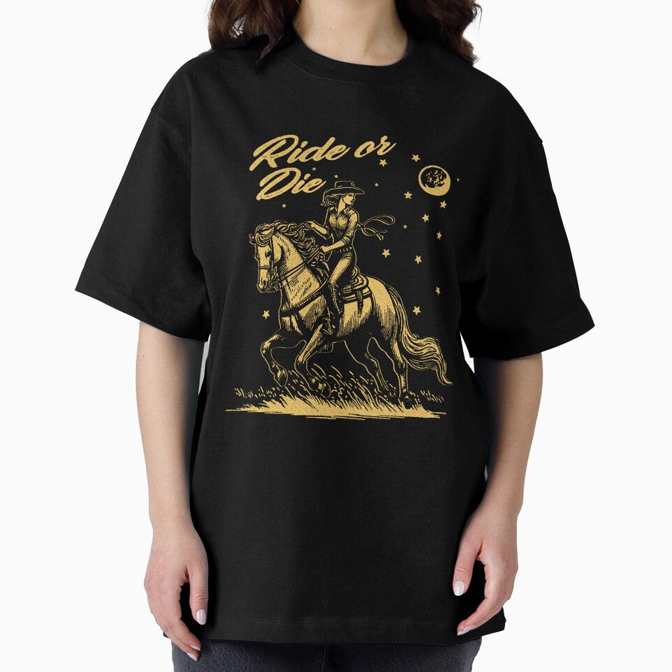 Retro Western Cowgirl Ride Or Die by Jcat7