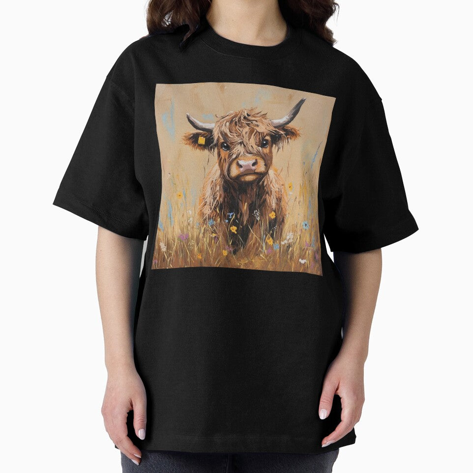 Cute Highland Cow Painting by HardysHouse