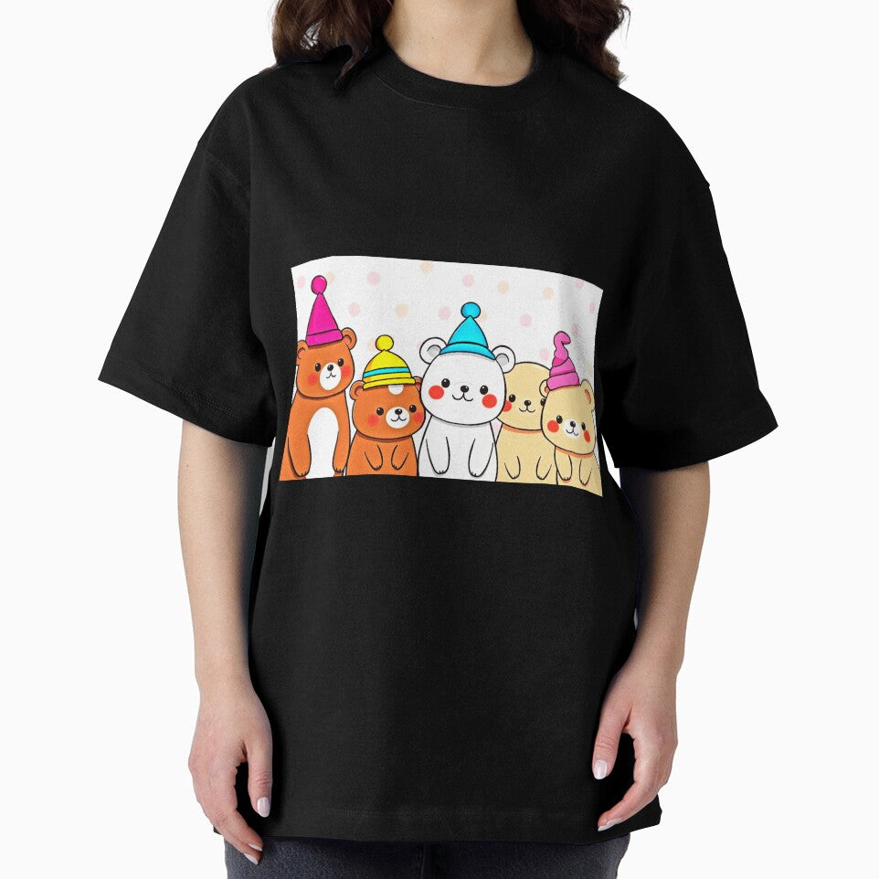Party Bears in the Color – Retro Art Print by Earth Nature Creations