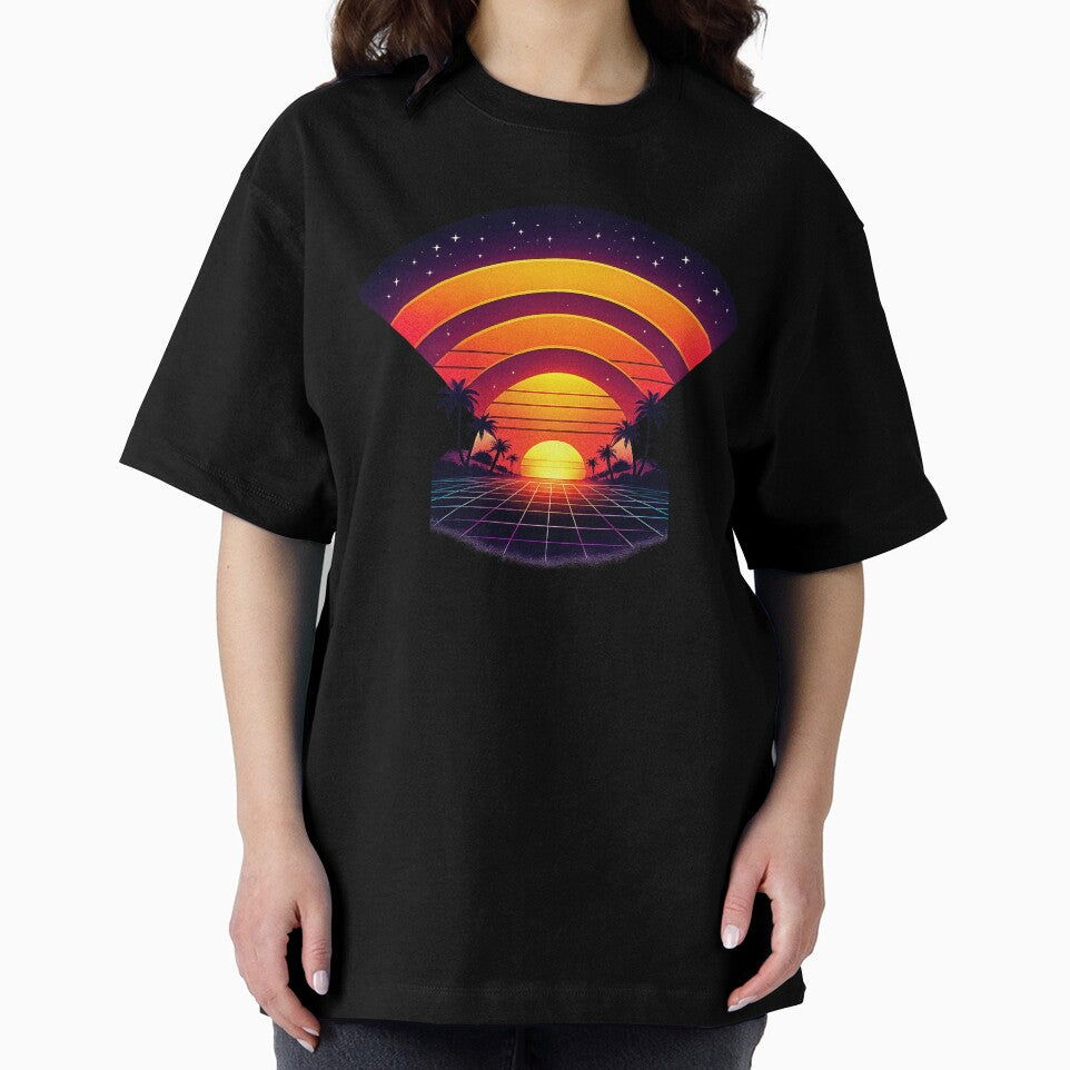 Retro WiFi Sunset Vaporwave by BoostingBliss