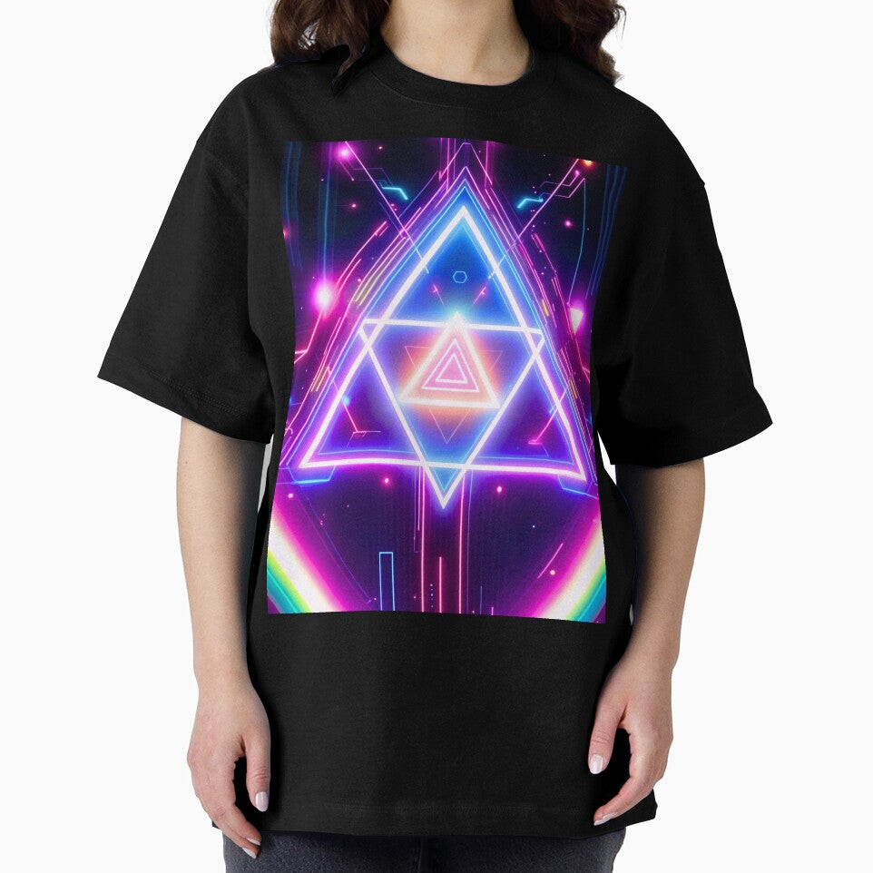 Geometric Neon Shapes by PhoceaWallpaper