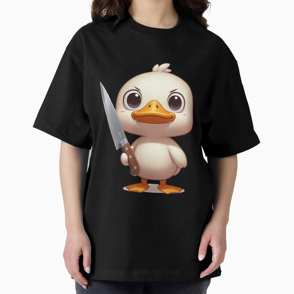 Unhinged Duck Holding a Knife by Retro Occult