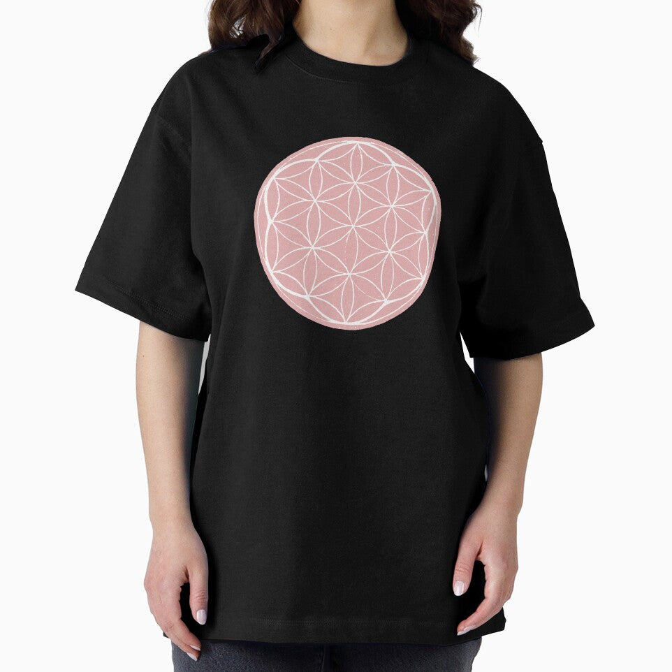Flower of Life Linocut - Rose + Snow by Irene Estelle