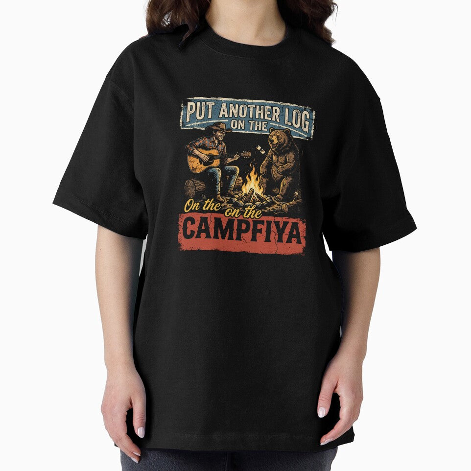 Campfire Oversized T-Shirt by DArtfulStudio