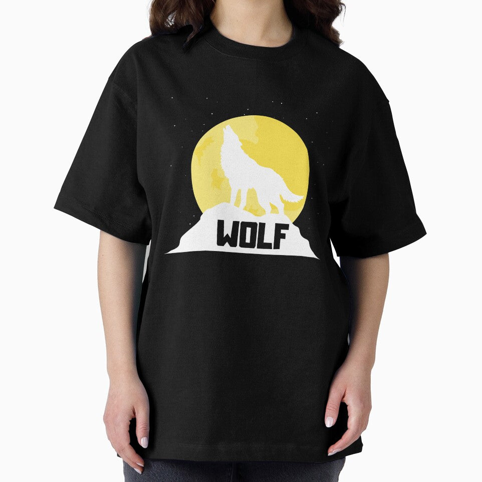 Wolf T Shirt, Men's T-shirt, Unisex Tshirt, American Apparel Crew Neck, Cotton T-shirt, Howling Wolf, Wolves Tshirt, Animal Print Tshirt by Wonaso art
