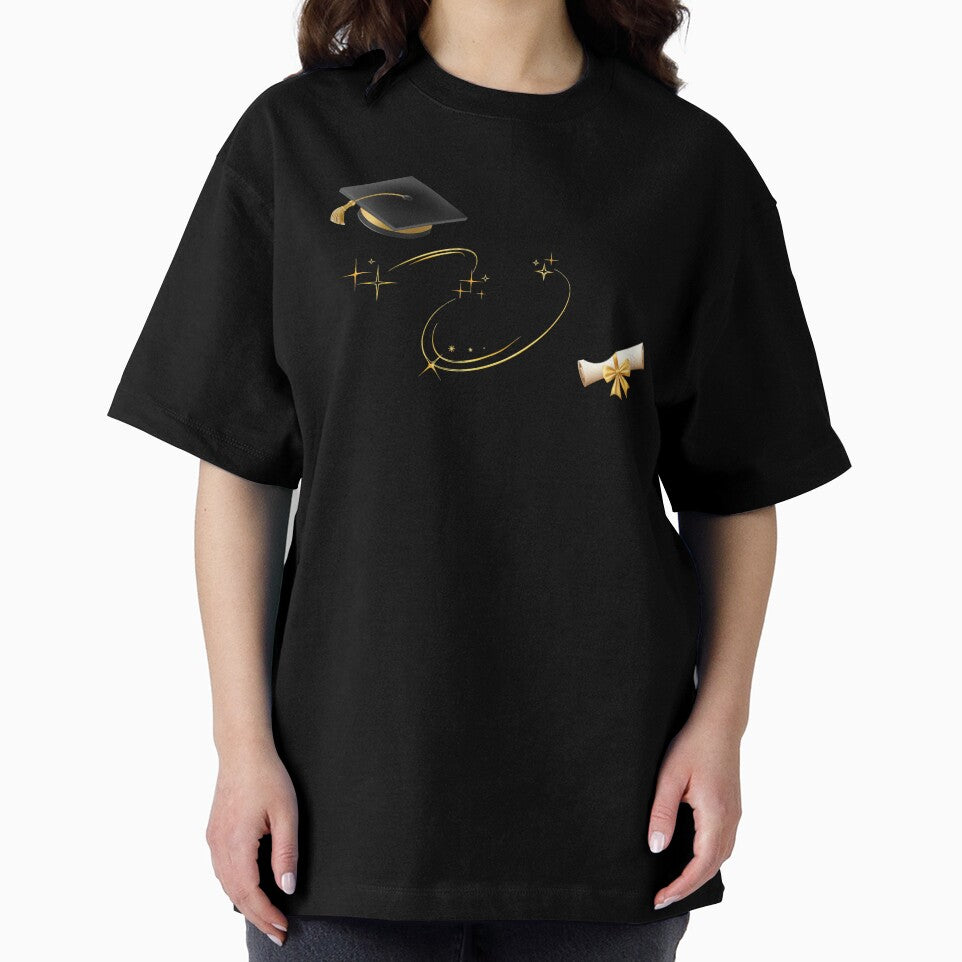 Graduate 2026 (Offset) with Black Graduation Hat & Gold Stars by JeweledDesigns