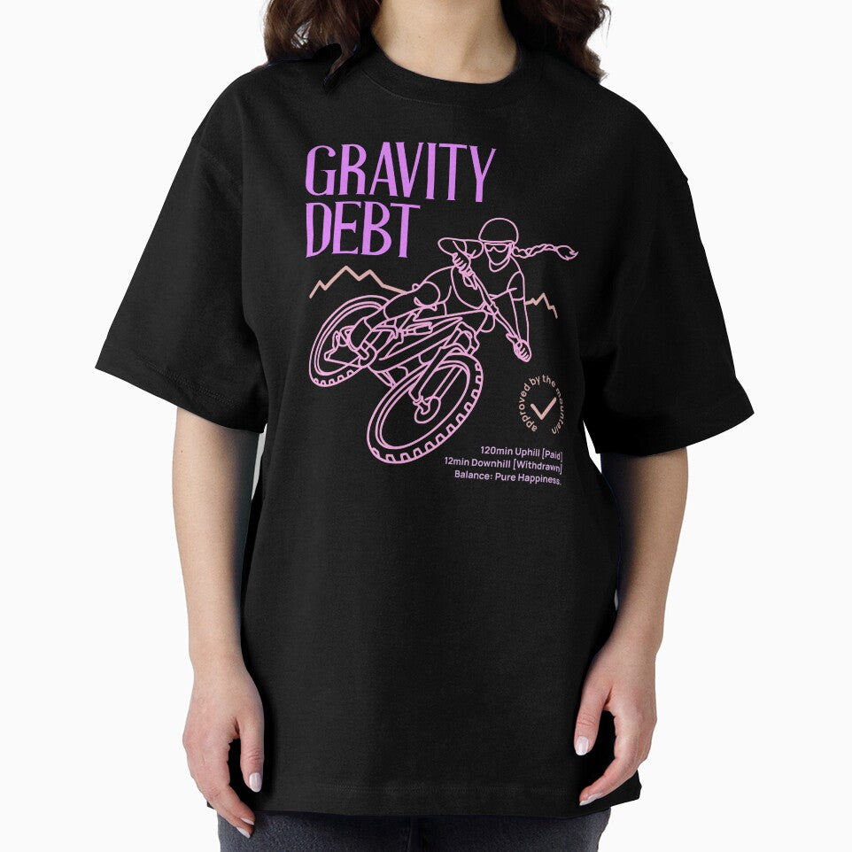 Gravity Debt Funny Mountain Biking Quote MTB Girl by LinaValearte
