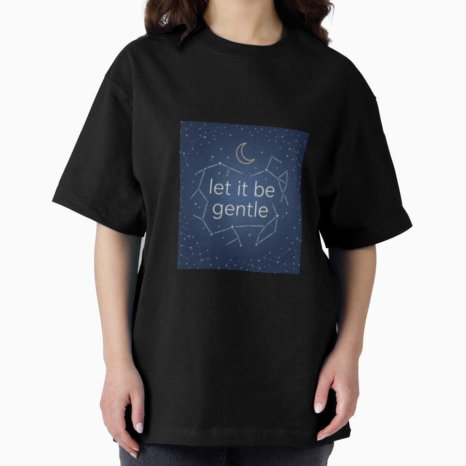Let It Be Gentle – Mindful Self Care Typography Design by CosmicQuietStudio