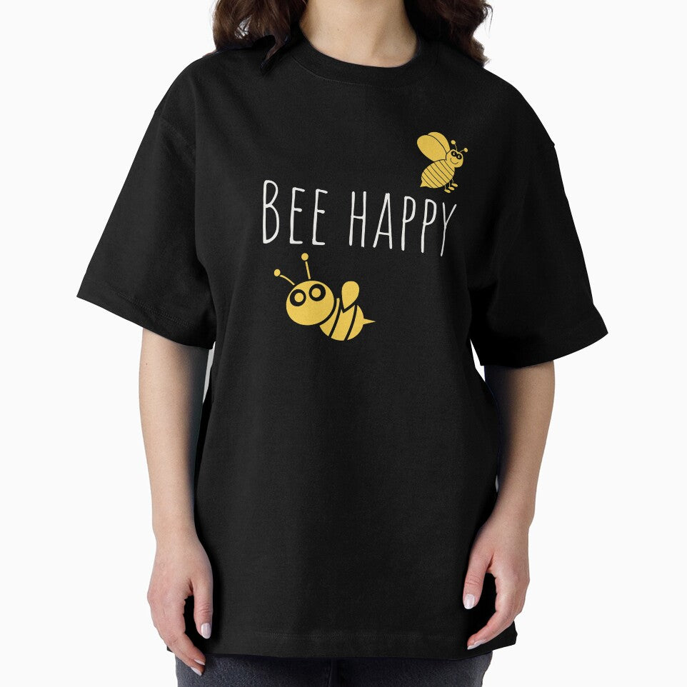Bee Happy positive slogan by digifun