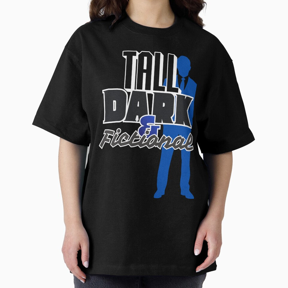 “Tall, Dark, and Fictional” Bold Typography – Romance Reader Design by WolfBirdDesigns