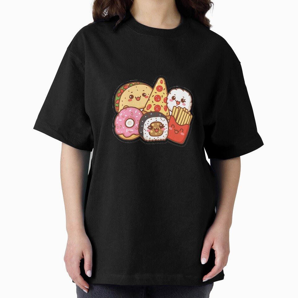 Kawaii Snacks Assortment – Cute Pizza, Sushi, Donut, Tacos and Fries by KawaiiAI-Art