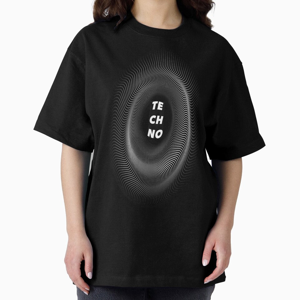 Geometric Techno Lines - abstract & trippy optical illusion for DJ, raver by Print  Androïde