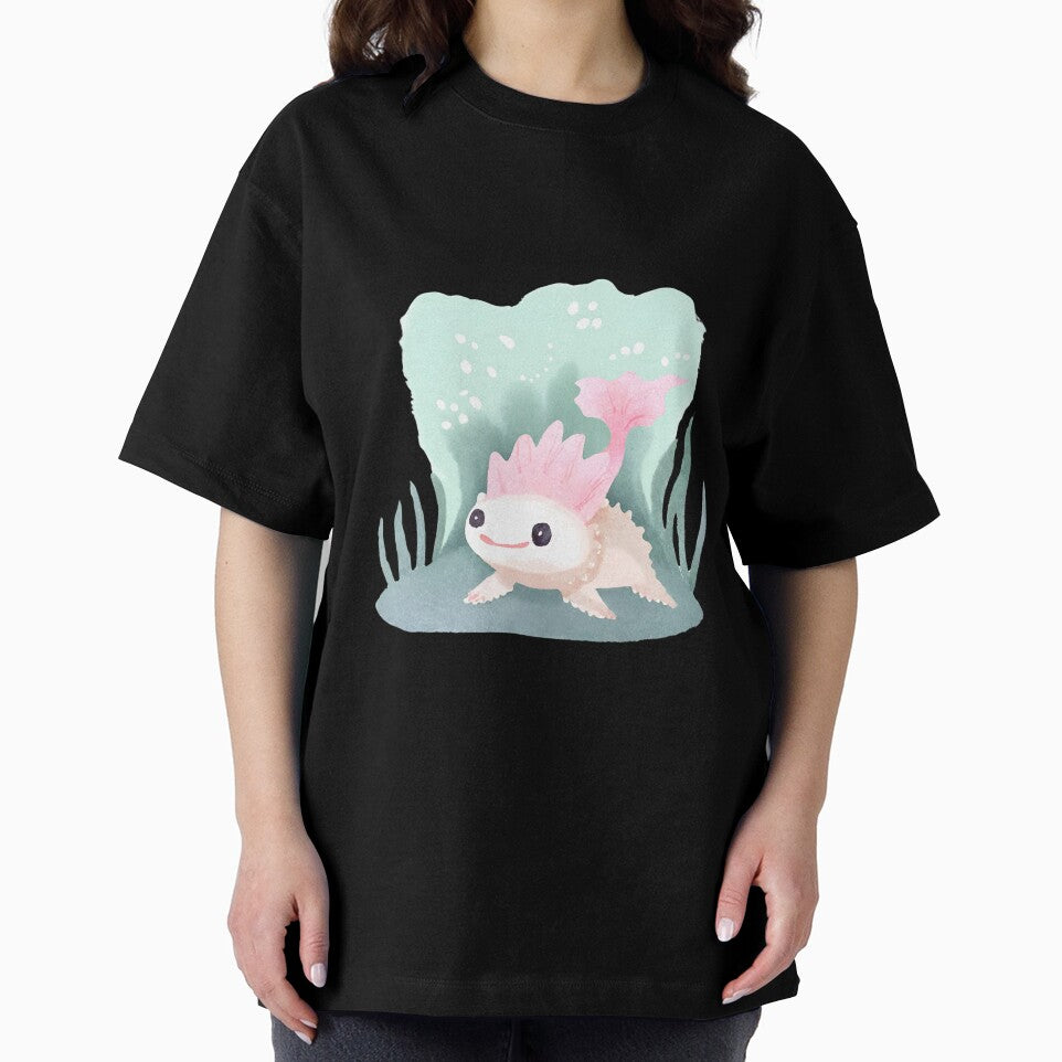 Cute Watercolor Axolotl by FarmOfCuties