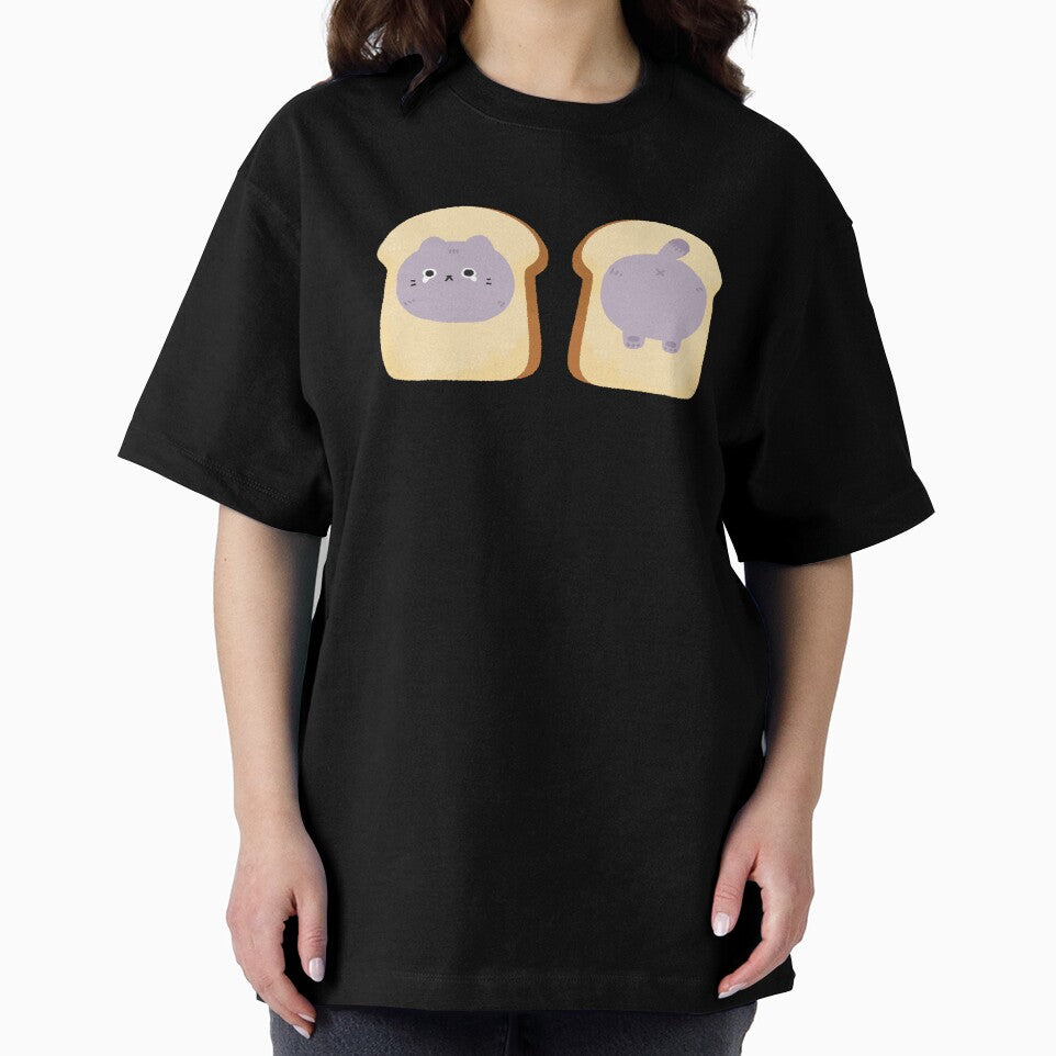 bun purple sad cat Neko Kitten Lover Funny Bread Baker by TNwandesignart