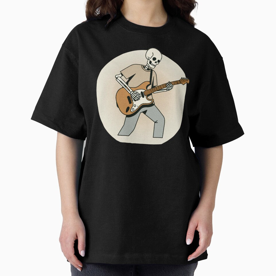 GUITARIST | Minimalist Skeleton Streetwear Art by DEADLINE.