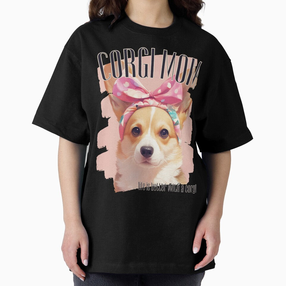 Corgi with big ribbon, corgi mom, big ribbon, gift, corgi, corgi lover, dog, dog lover, pet, message by aniMo Japan