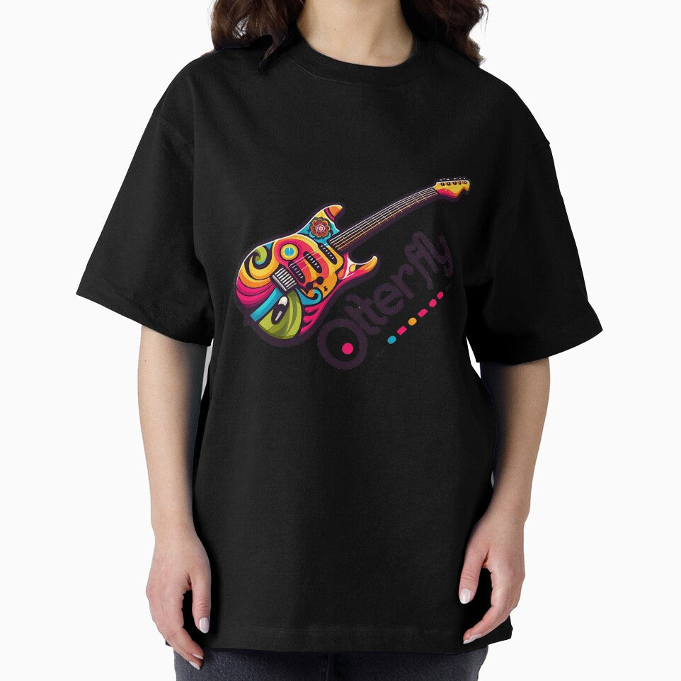 Otterfly colorful hippie guitar by OtterDesigns