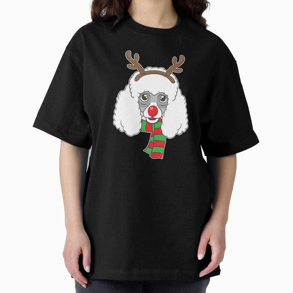 Funny Christmas Dog Xmas Reindeer Poodle Holiday Shirt by haselshirt