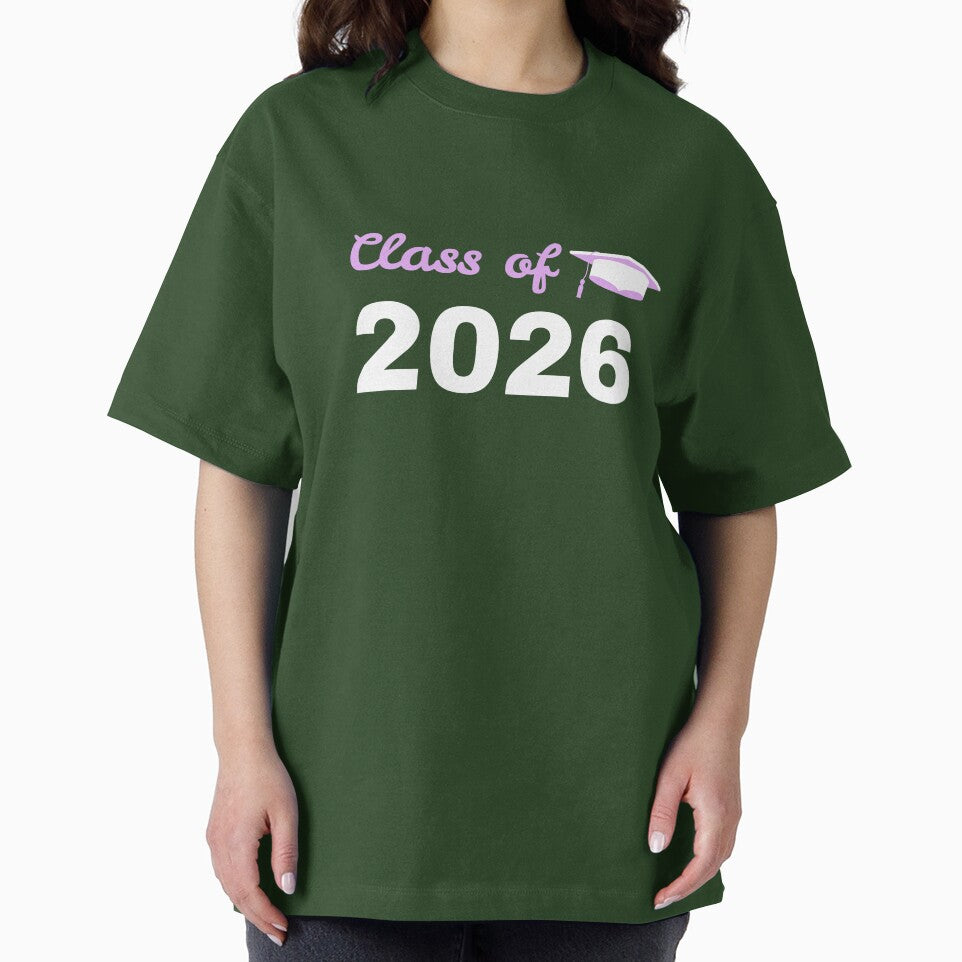 Class of Graduation Aesthetic Purple Cursive Typography by creativerooney