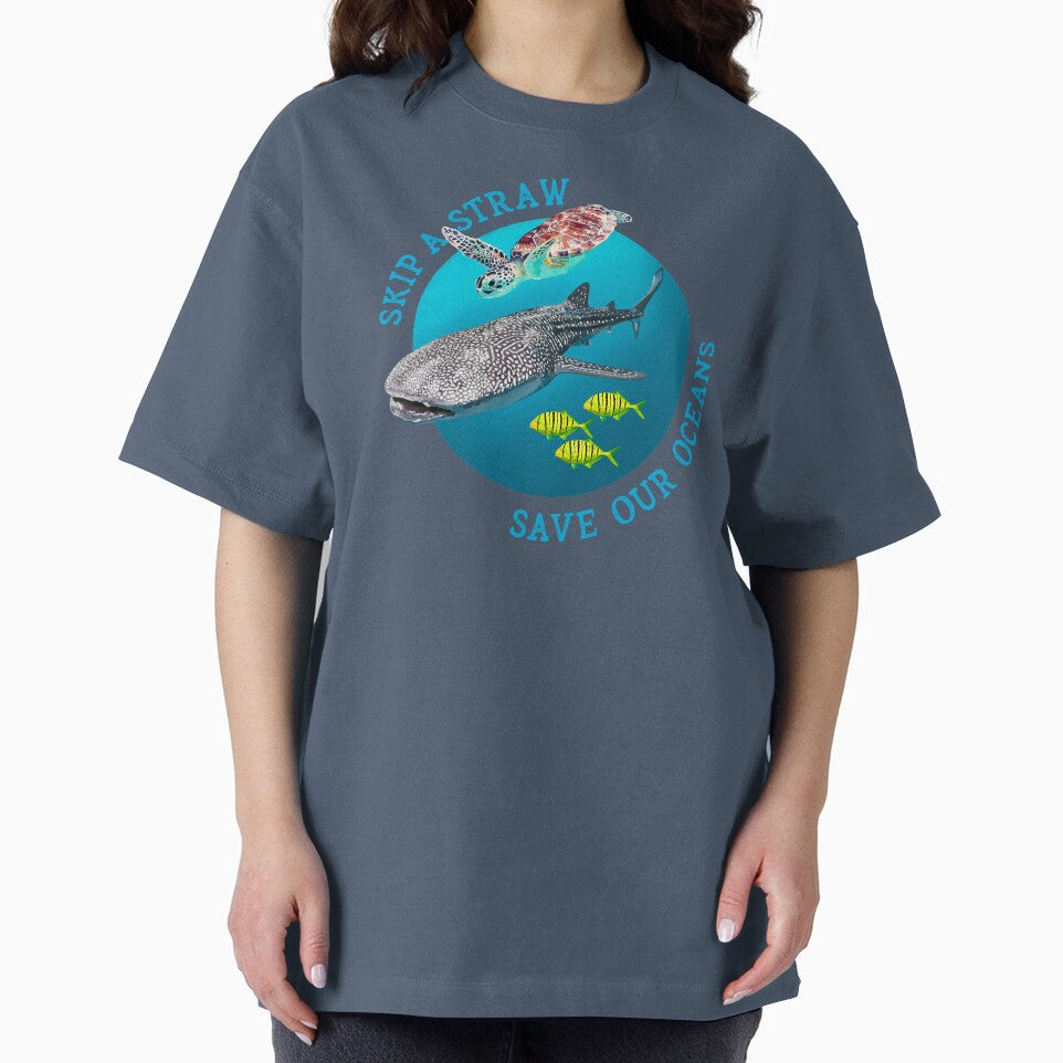 Skip A Straw Save Our Oceans Unisex Environment Awareness Gifts by KirstyNadineArt