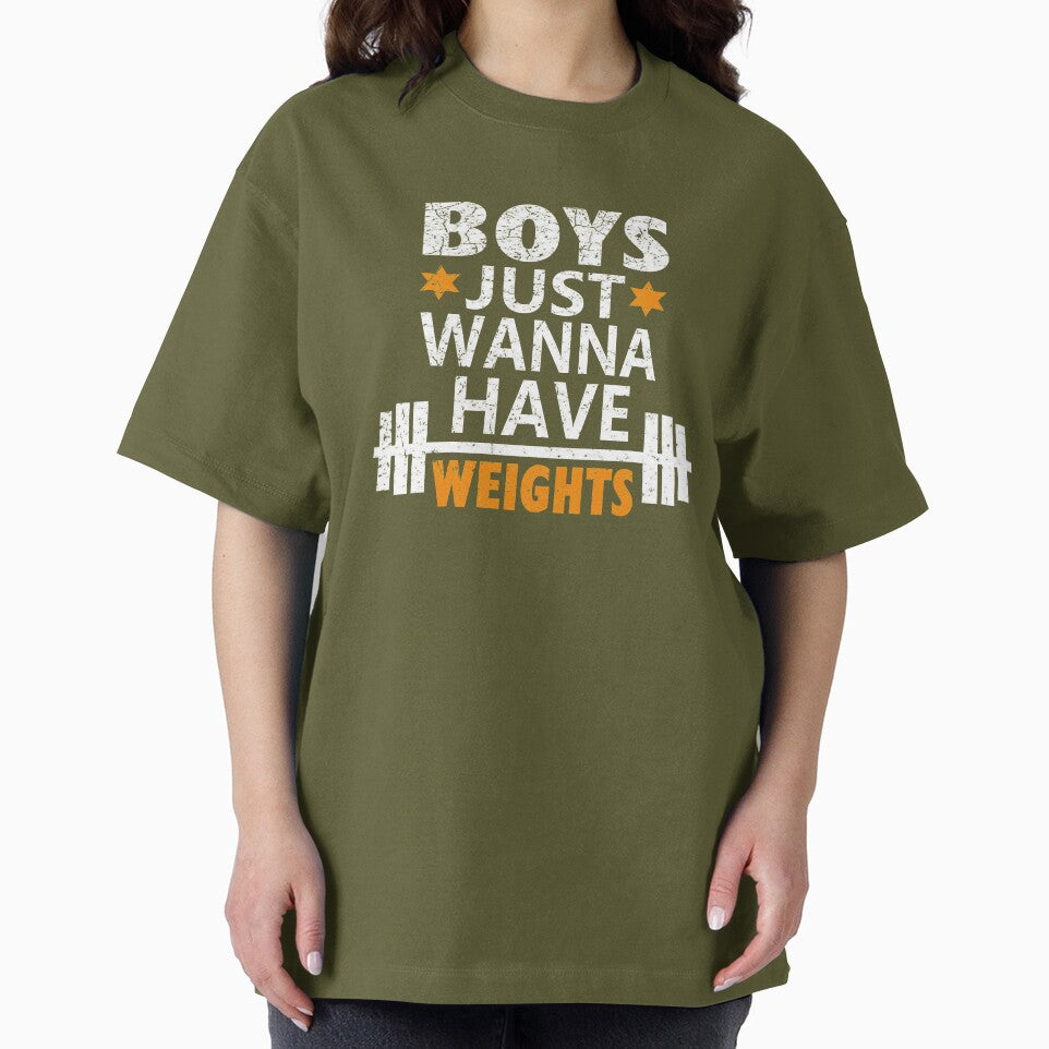 Boys Just Wanna Have Weights Motivation Shirt by Graphroad