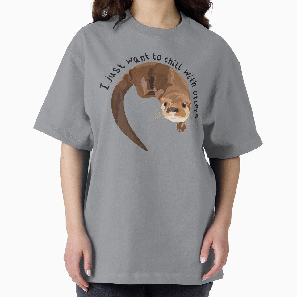 O is for Otter, Otter Artwork – Playful Aquatic Mammal Illustration and Wildlife Design by PrettylittlepastelUk