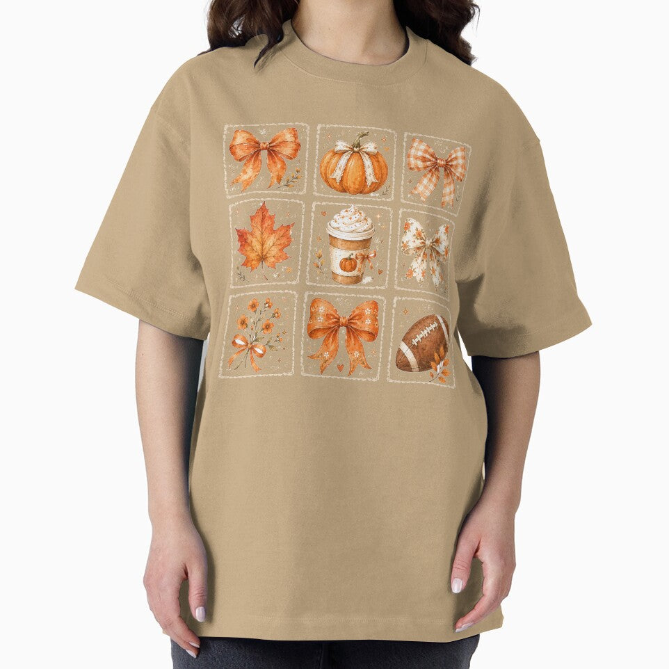 Coquette Autumn Bows Collage Fall Pumpkin Spice,  Football and Maple Leaf by Yellowriversss