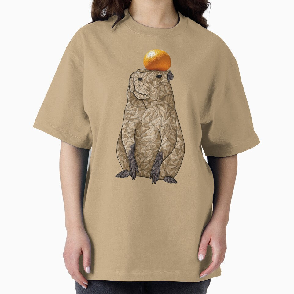 Capibara w Orange , Geometric by Hypedi