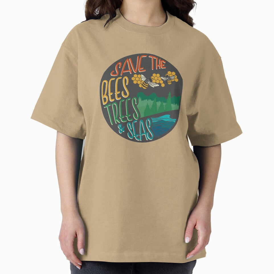 Round Save The Bees, Trees, & Seas by CarlosAlberto